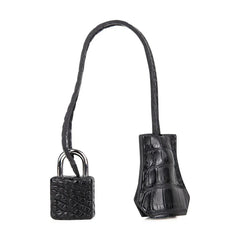 Birkin 25 HSS Bag Gris Perle / Black Matte Alligator Palladium Hardware