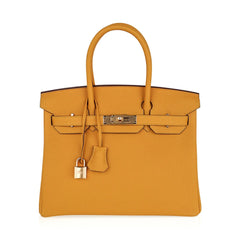 Birkin 30 Bag Jaune Ambre Gold Hardware Togo Leather
