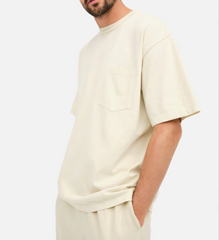 Herren-Bio-Baumwoll-T-Shirt, schwer, entspannte Passform