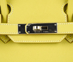 Birkin 30 Bag Rare Lime Candy Limited Edition Gris Perle Interior Palladium