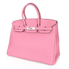 Birkin 35 Bag rare 5P Pink Togo Palladium Hardware