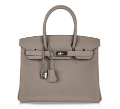 Birkin 30 Bag Gris Asphalte Togo Palladium Hardware
