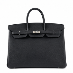 Birkin 40 Retourne in Noir Togo Leather (Palladium Hardware)