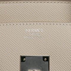 Birkin 35 Bag Craie Epsom Palladium Hardware