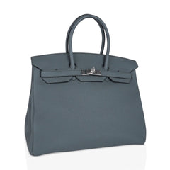 Birkin 35 Bag Vert Amande Togo Leather with Palladium Hardware