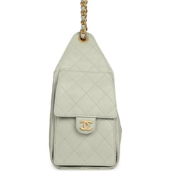 Chanel Small 25 Hobo Bag Light Green Caviar Antique Gold Hardware
