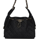 Chanel Small 25 Hobo Bag Dark Blue Denim Light Gold Hardware