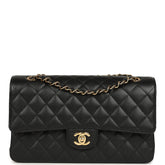 Chanel Medium Classic Double Flap Bag Black Caviar Gold Hardware