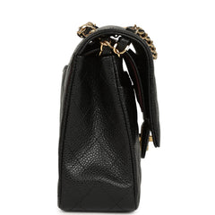 Chanel Medium Classic Double Flap Bag Black Caviar Gold Hardware