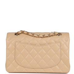 Chanel Small Classic Double Flap Bag Beige Caviar Gold Hardware