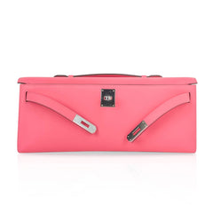 Kelly Cut Bag Pink Rose Azalee Swift with Palladium Hardware