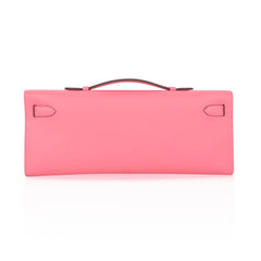 Kelly Cut Bag Pink Rose Azalee Swift with Palladium Hardware