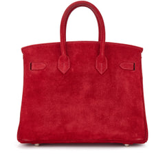 Birkin 25 Palladium Hardware Rouge Vif Doblis