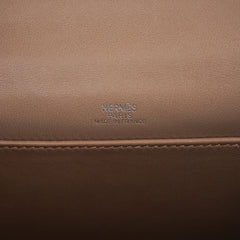 Kelly Pochette Metallic Bronze Clutch Bag Chevre Palladium