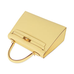 Kelly 25 Bag Jaune Poussin Epsom Gold Hardware