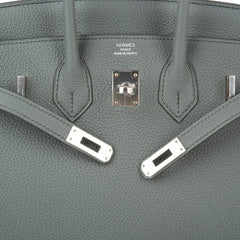 Birkin 25 Bag Vert Amande Togo Palladium Hardware