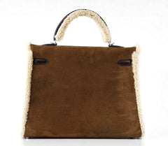 Kelly 35 Bag Rare Limited Edition Teddy Shearling Plush