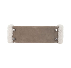 Kelly 20 Teddy Bag Pluch Shearling Gris Caillou Grizzly and Etoupe Swift Leather