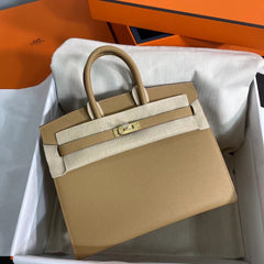 Birkin 25 Sellier 4B Biscuit Epsom Gold Hardware