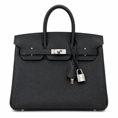 Birkin Retourne in Noir Togo Leather with Contrast Interior (Palladium Hardware)