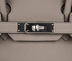 Birkin 30 Bag Gris Asphalte Togo Palladium Hardware