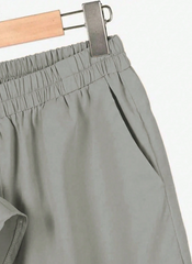 Damen-Freizeitsportset – T-Shirt mit kurzen Ärmeln und 7/8-lange Hose, elegant für den Sommer