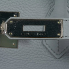Birkin 35 Bag Blue Bleu Pale Togo Palladium Hardware