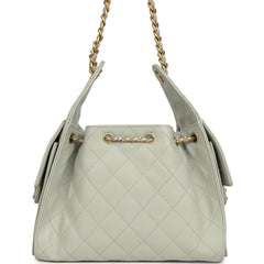 Chanel Small 25 Hobo Bag Light Green Caviar Antique Gold Hardware