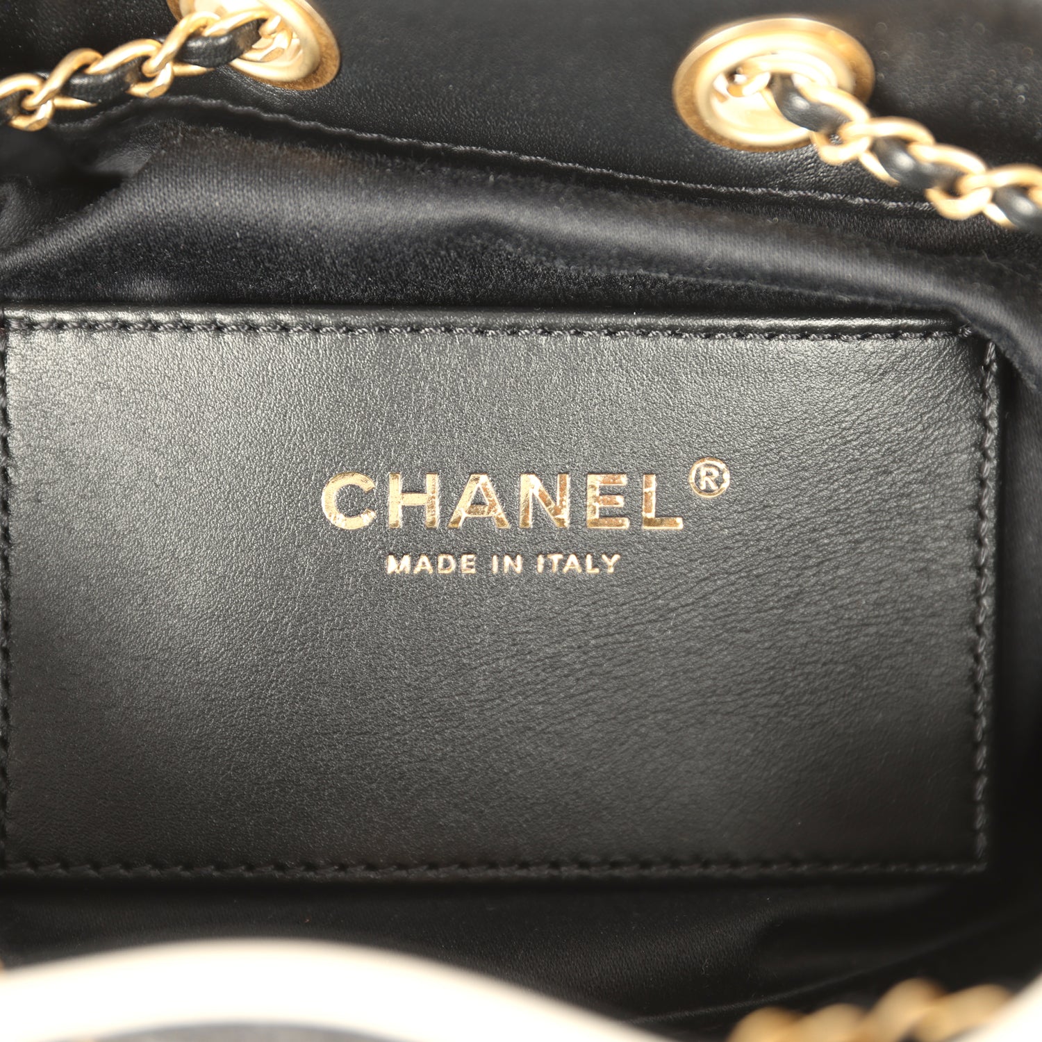 Chanel Mini 25 Hobo Bag Black Raffia and White Calfskin Antique Gold Hardware