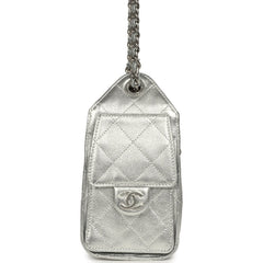 Chanel Mini 25 Hobo Bag Metallic Silver Caviar Silver Hardware