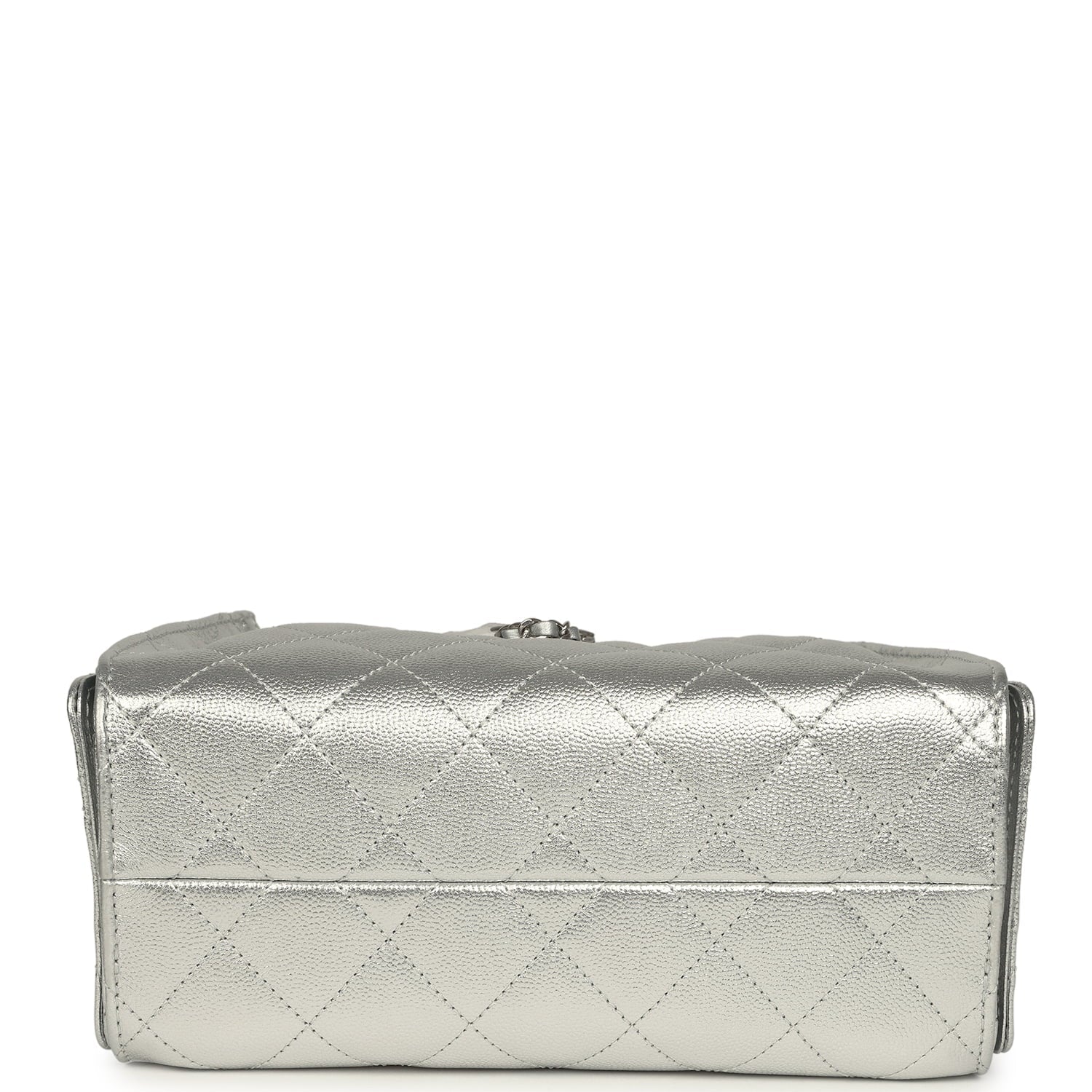 Chanel Mini 25 Hobo Bag Metallic Silver Caviar Silver Hardware