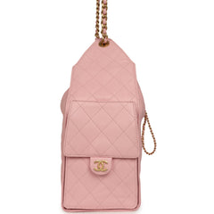 Chanel Medium 25 Hobo Bag Light Pink Caviar Antique Gold Hardware