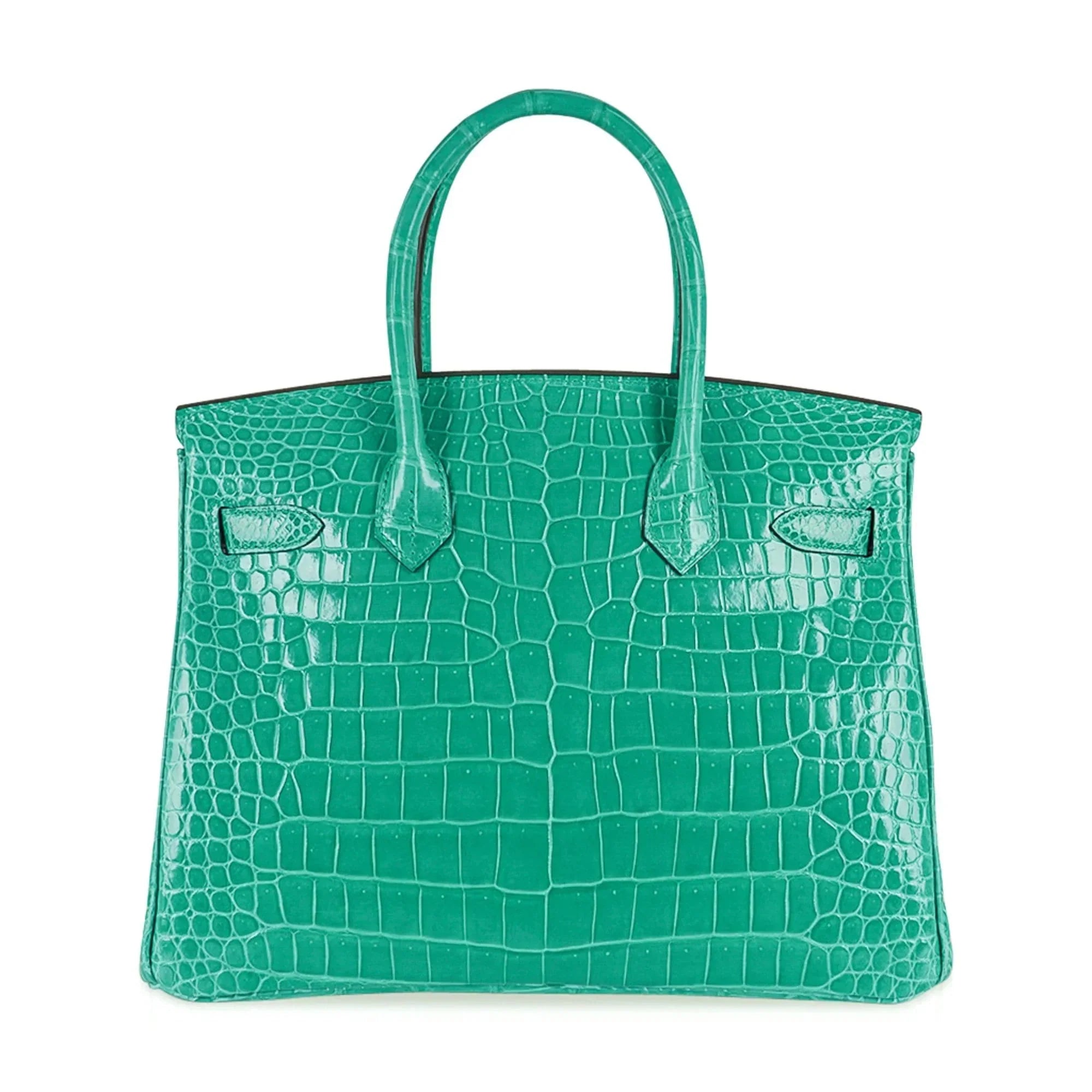 Birkin 30 Bag Jade Porosus Crocodile Gold Hardware