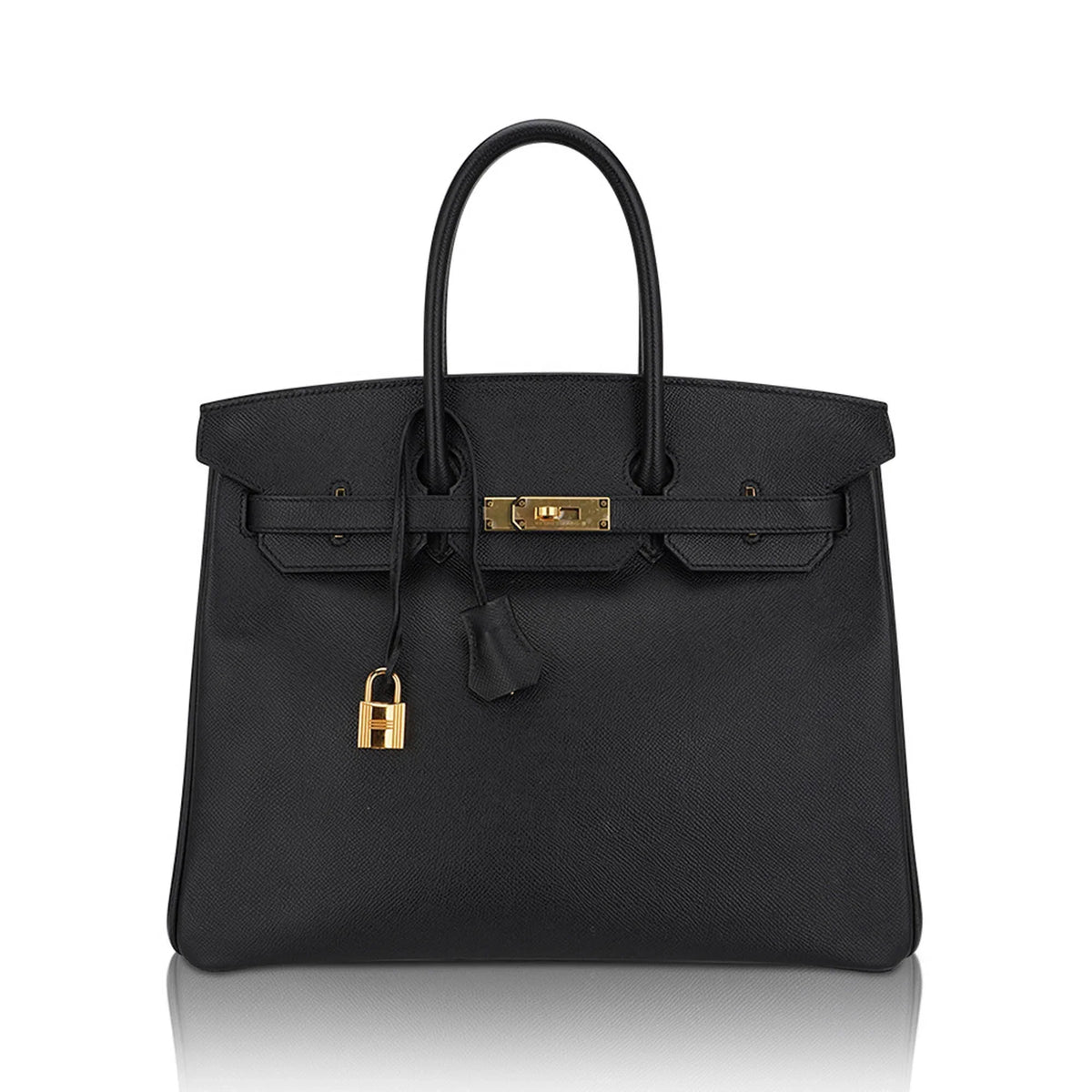 Birkin 35 Bag Black Epsom Leather with Gold Hardware