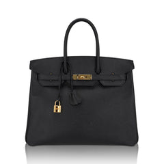 Birkin 35 Bag Black Epsom Leather with Gold Hardware