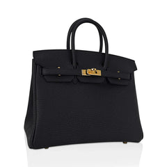 Birkin 25 Bag Black Togo Leather with Gold Hardware