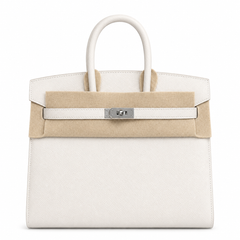 Birkin 25 Sellier 10 Craie Epsom Silver Hardware