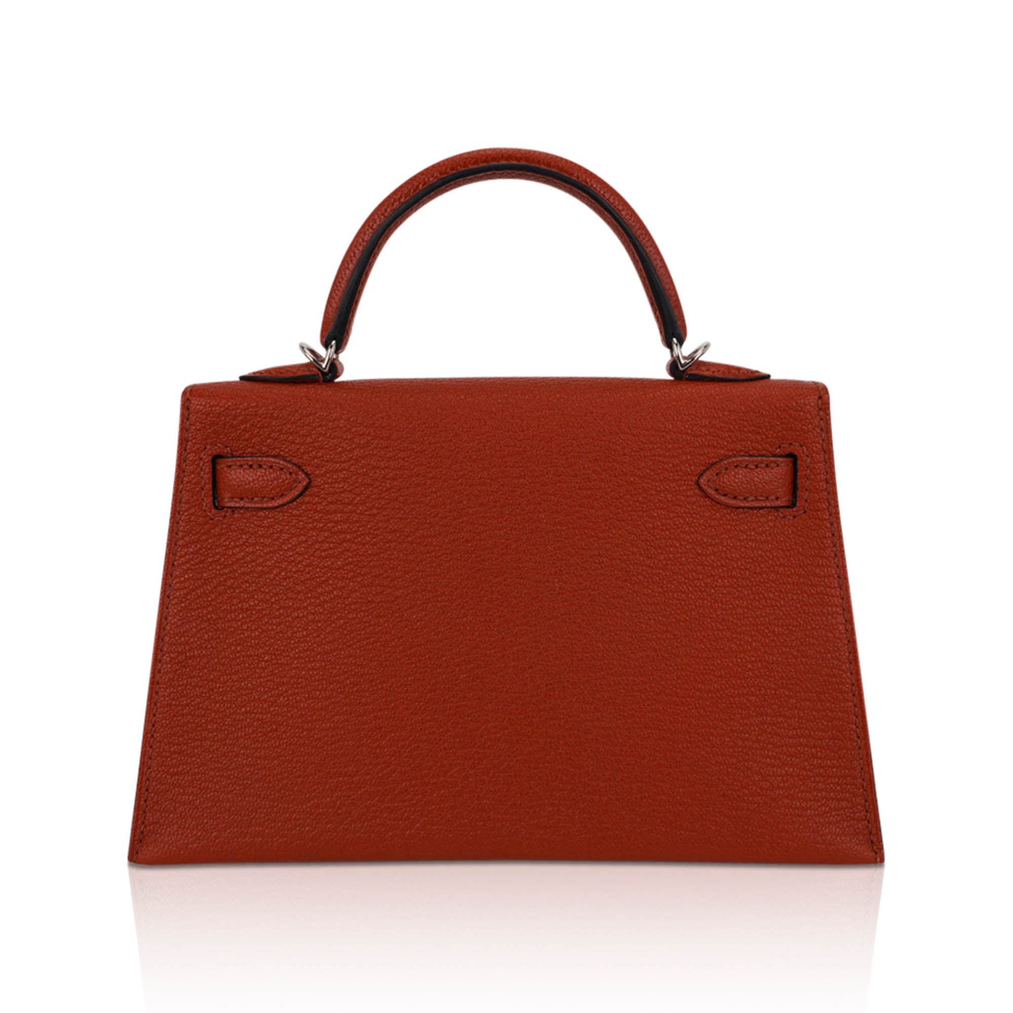Mini Kelly 20 Bag Sellier Cuivre Chevre Leather with Palladium Hardware