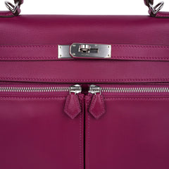 Limited Edition Kelly 32 Lakis Bag Tosca Swift Leather with Palladium Hardware
