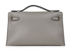 Kelly Pochette Gris Asphalte Swift Gold Hardware