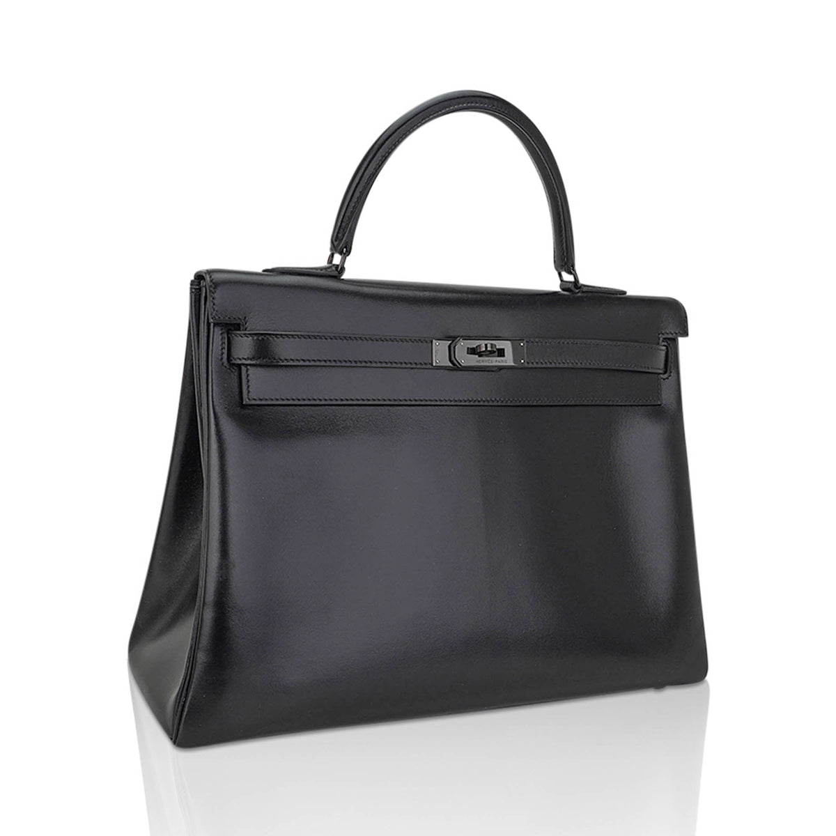 Limited Edition Kelly 32 Bag So Black Box Leather